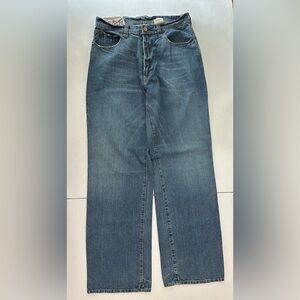 Blue Denim Jeans Abercrombie and Fitch 33/34 5 pocket Extra heavy ounce